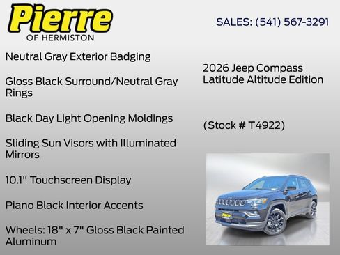 New 2026 Jeep Compass Latitude AWD/4WD image 12