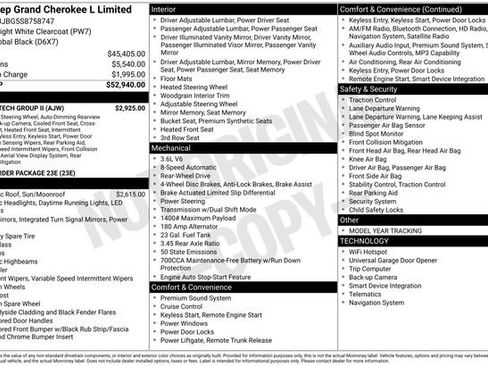 Used 2025 Jeep Grand Cherokee L Limited w/ Luxury Tech Group II RWD image 4