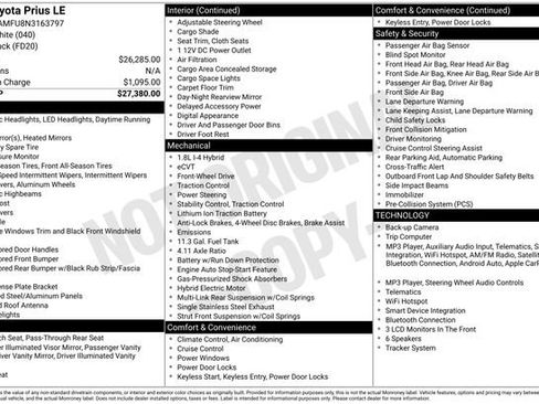 Certified 2022 Toyota Prius LE FWD image 32