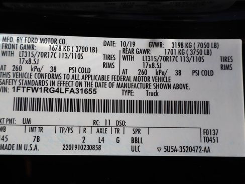 Used 2020 Ford F150 Raptor AWD/4WD image 36
