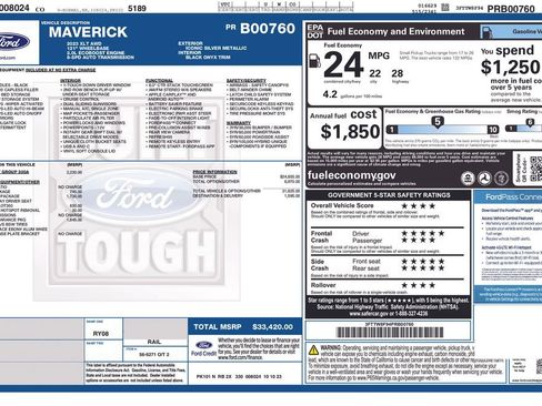 Certified 2023 Ford Maverick XLT w/ Equipment Group 300A Standard AWD/4WD image 35