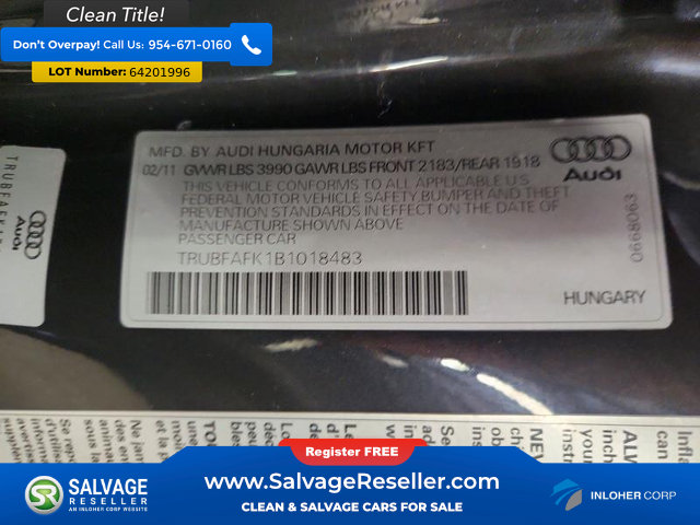Used 2011 Audi TT 2.0T Premium Plus AWD/4WD image 16