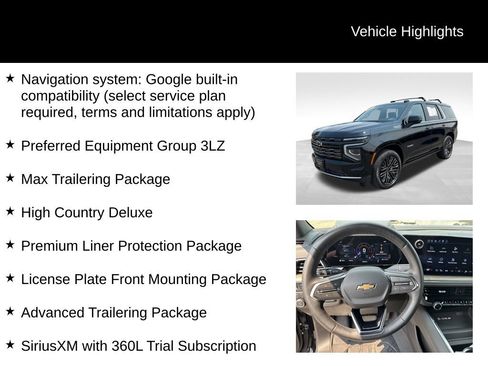 Certified 2025 Chevrolet Tahoe High Country AWD/4WD image 10