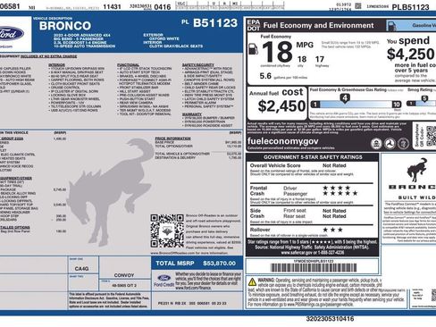 Used 2023 Ford Bronco Big Bend w/ Sasquatch Package image 33