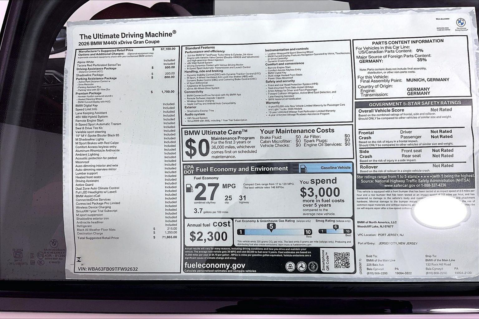 New 2026 BMW 440i xDrive w/ Premium Package AWD/4WD image 21