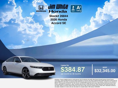 New 2026 Honda Accord SE image 3