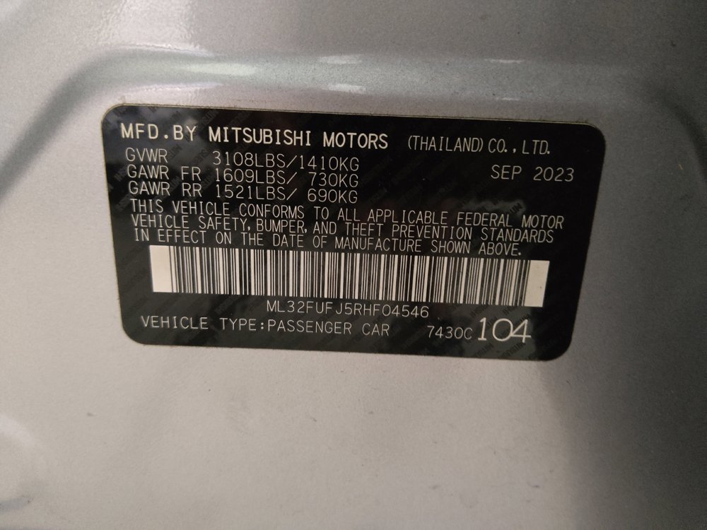 Used 2024 Mitsubishi Mirage G4 LE FWD image 33
