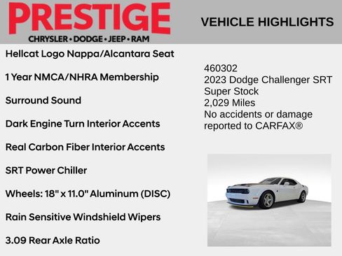 Used 2023 Dodge Challenger SRT Super Stock RWD image 8
