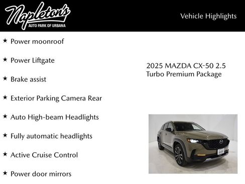 New 2025 MAZDA CX-50 AWD 2.5 Turbo w/ Accent Package image 16