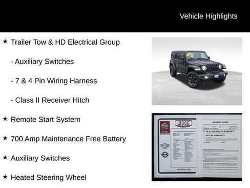 Used 2022 Jeep Wrangler Unlimited Rubicon 4xe w/ Cold Weather Group image 12