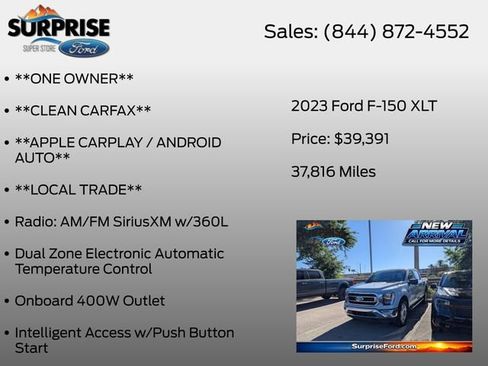 Used 2023 Ford F150 XLT w/ Equipment Group 302A High AWD/4WD image 26