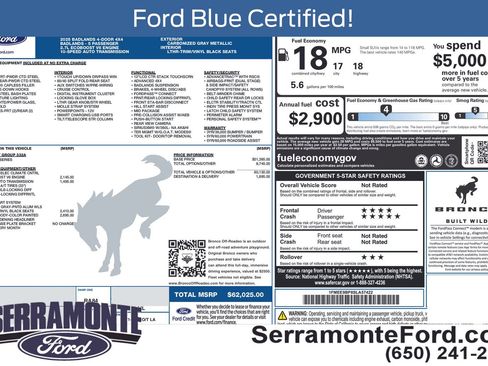 Certified 2025 Ford Bronco Badlands AWD/4WD image 18