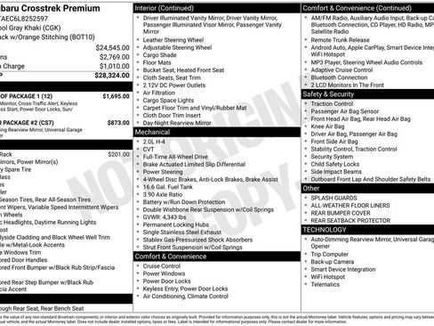 Used 2020 Subaru Crosstrek 2.0i Premium w/ Moonroof Package 1 image 33