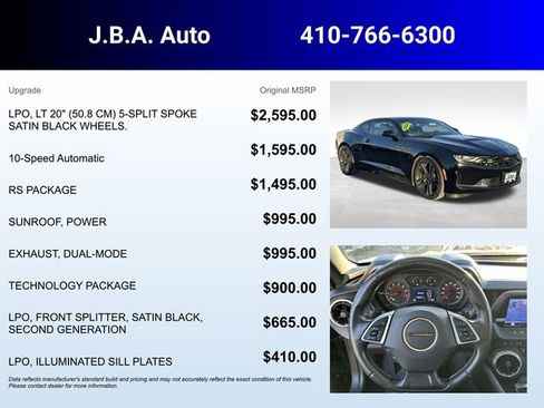 Certified 2022 Chevrolet Camaro LT w/ RS Package image 5