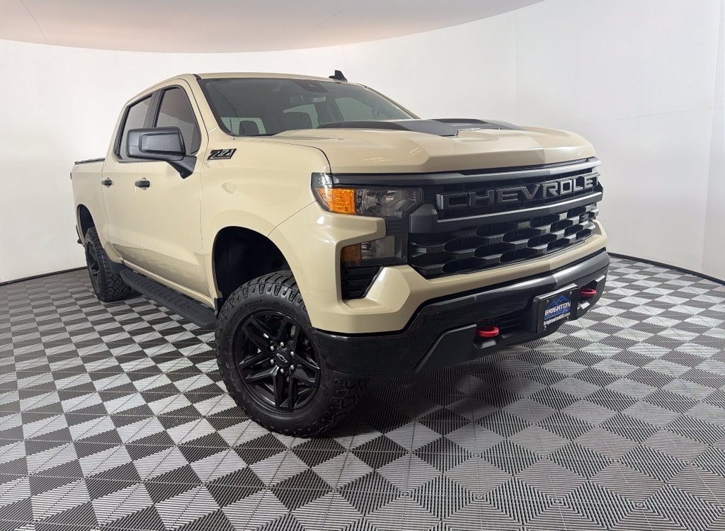 Used 2023 Chevrolet Silverado 1500 Custom Trail Boss w/ LPO, Dark Essentials Package AWD/4WD 360° Tour