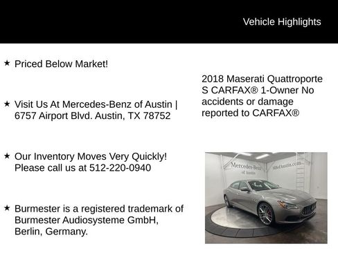 Used 2018 Maserati Quattroporte S image 6