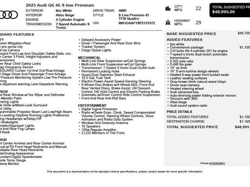 Used 2023 Audi Q5 2.0T Premium w/ Convenience Package AWD/4WD image 3
