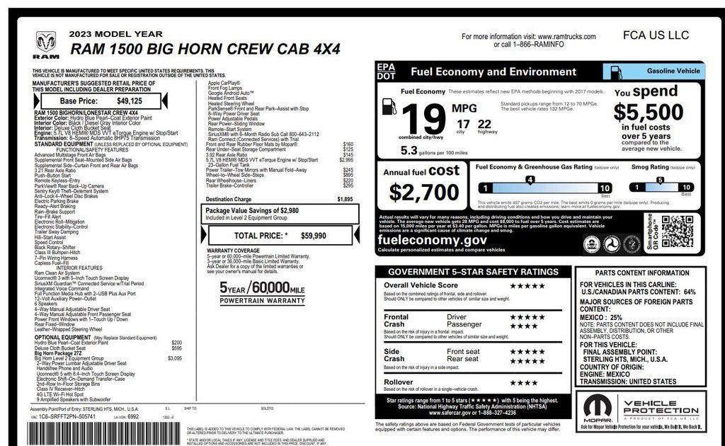 Used 2023 RAM 1500 Big Horn AWD/4WD image 34