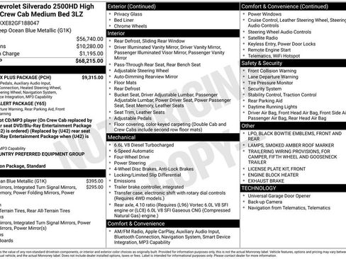 Used 2016 Chevrolet Silverado 2500 High Country w/ Duramax Plus Package image 2