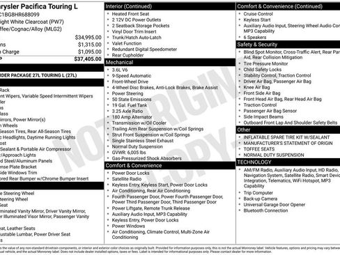 Used 2017 Chrysler Pacifica Touring-L FWD image 6