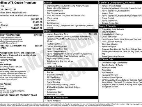 Used 2019 Cadillac ATS Premium Luxury w/ Driver Assist Package AWD/4WD image 11