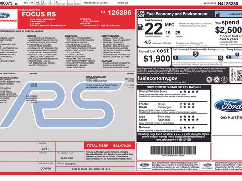 Used 2017 Ford Focus RS AWD/4WD image 29