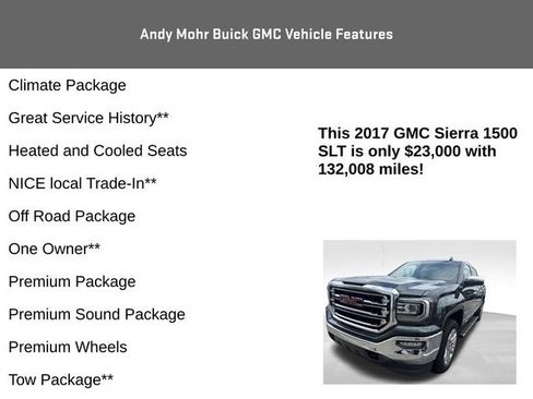 Used 2017 GMC Sierra 1500 SLT AWD/4WD image 8