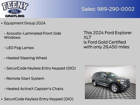 Used 2024 Ford Explorer XLT w/ Equipment Group 202A AWD/4WD image 9