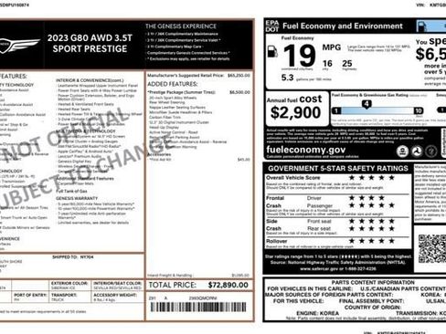 Used 2023 Genesis G80 3.5T Sport image 28