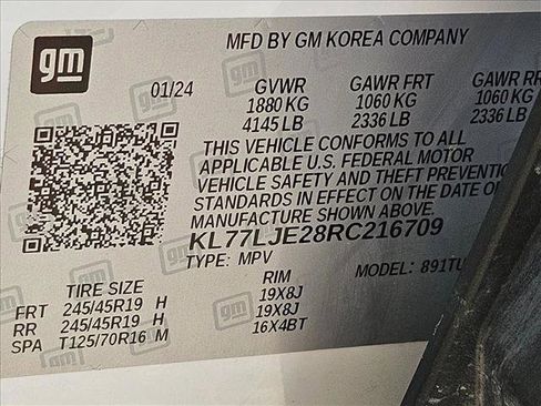 Used 2024 Chevrolet Trax RS w/ Sunroof Package FWD image 22