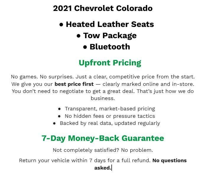 Used 2021 Chevrolet Colorado LT w/ LT Convenience Package AWD/4WD image 2