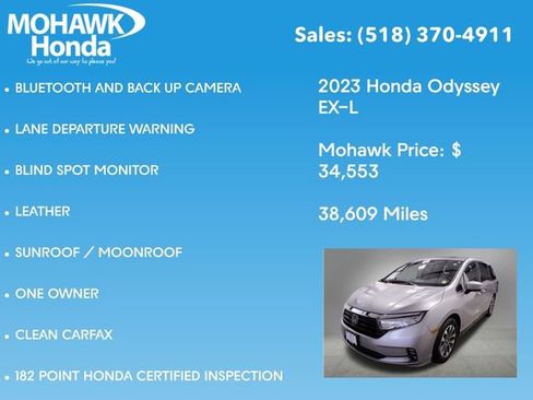 Certified 2023 Honda Odyssey EX-L image 8
