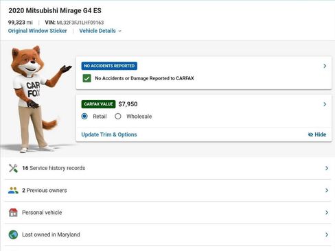 Used 2020 Mitsubishi Mirage G4 ES image 3