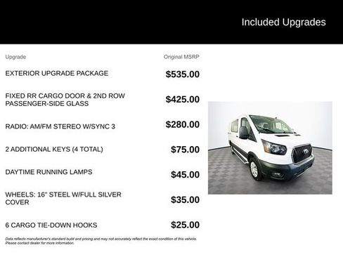 Certified 2025 Ford Transit 250 Low Roof w/ Exterior Upgrade Package RWD image 6