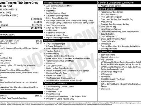 Certified 2024 Toyota Tacoma TRD Sport AWD/4WD image 33