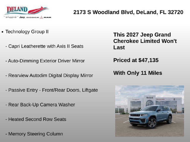 New 2027 Jeep Grand Cherokee Limited w/ Technology Group II AWD/4WD image 7