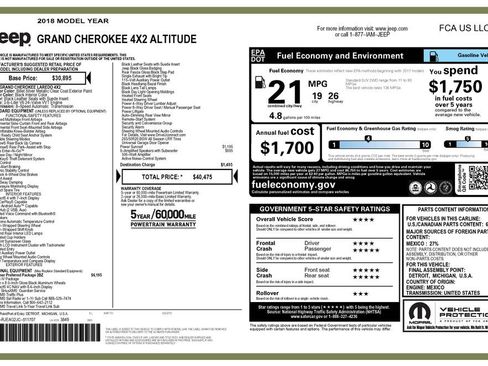 Used 2018 Jeep Grand Cherokee Altitude RWD image 4