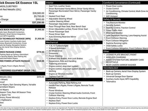 Used 2020 Buick Encore GX Essence w/ Experience Buick Package AWD/4WD image 5