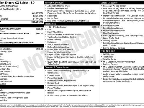 Used 2021 Buick Encore GX Select w/ Sport Touring Package FWD image 1