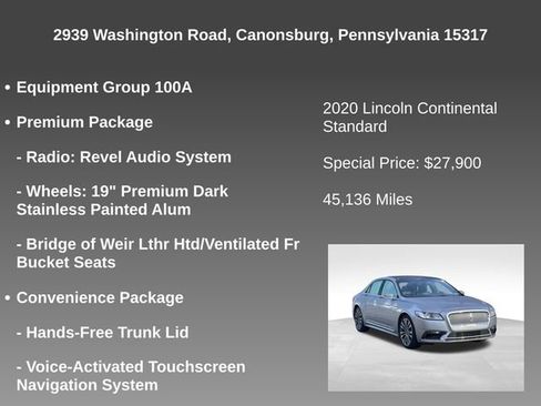 Used 2020 Lincoln Continental AWD w/ Premium Package image 9