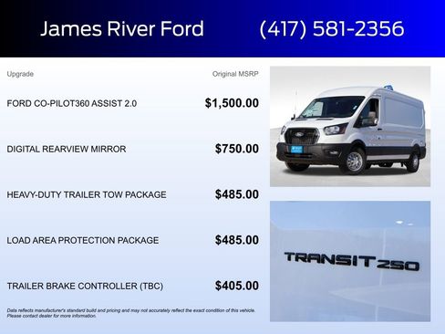 New 2026 Ford Transit 250 148 Medium Roof Extended AWD w/ Load Area Protection Package image 5