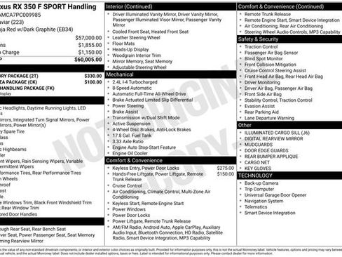 Used 2023 Lexus RX 350 F Sport w/ Accessory Package AWD/4WD image 43