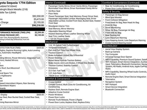 New 2026 Toyota Sequoia 1794 Edition w/ TRD Performance Package (TMS) AWD/4WD image 7