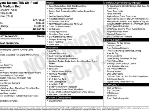 Used 2023 Toyota Tacoma TRD Off-Road w/ Technology Package image 3