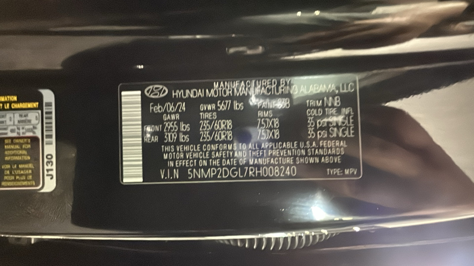 Certified 2024 Hyundai Santa Fe SEL AWD/4WD image 13