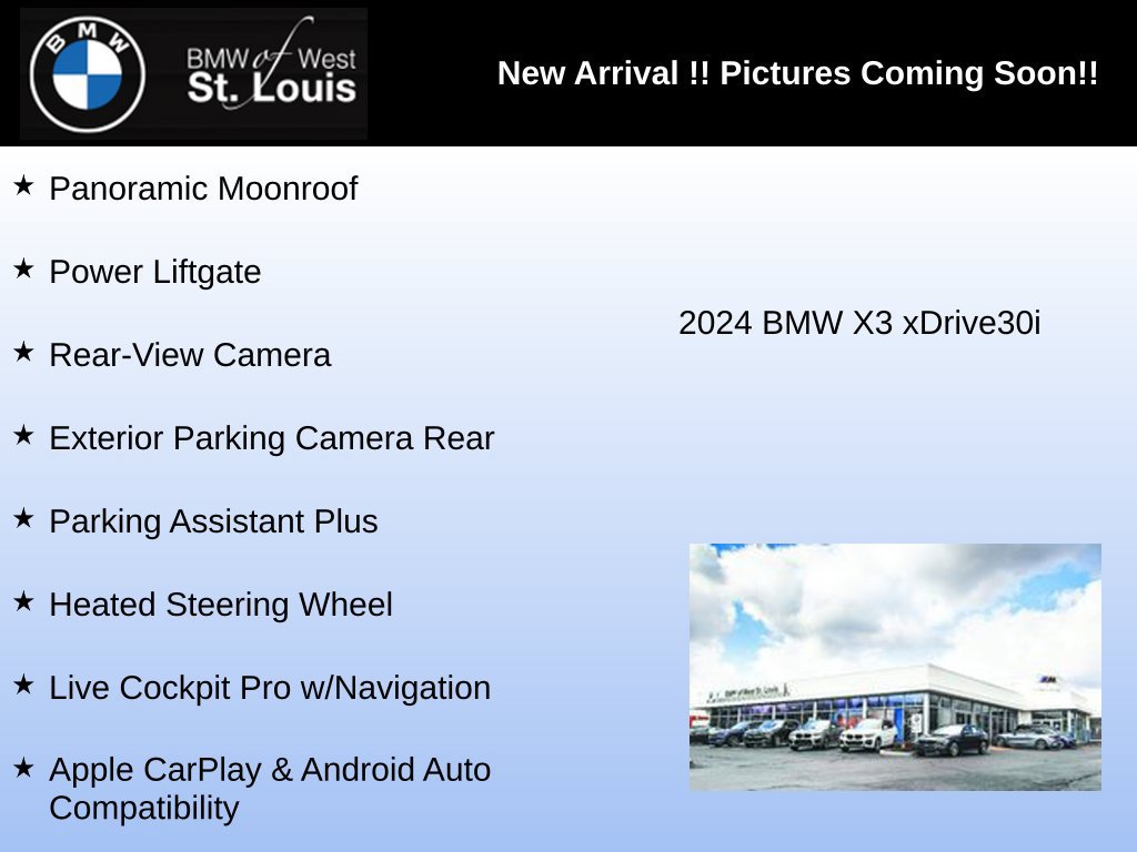 Used 2024 BMW X3 xDrive30i w/ Premium Package AWD/4WD image 4