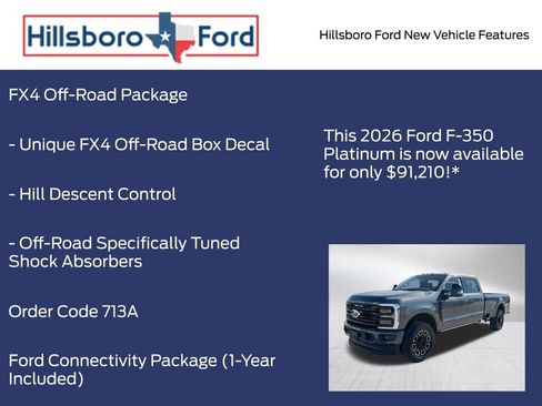 New 2026 Ford F350 Platinum w/ FX4 Off-Road Package image 4