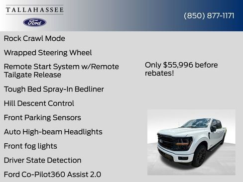 New 2025 Ford F150 XLT w/ Equipment Group 302A MID image 55