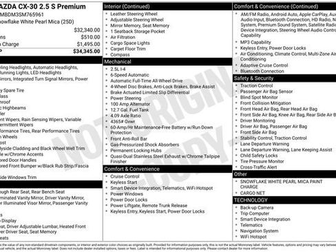 Certified 2025 MAZDA CX-30 AWD 2.5 S w/ Premium Package image 44