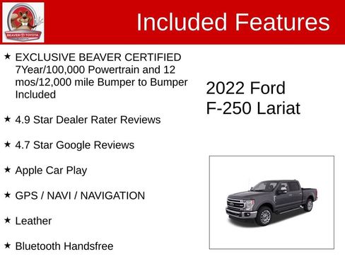 Used 2022 Ford F250 Lariat w/ Chrome Package RWD image 4